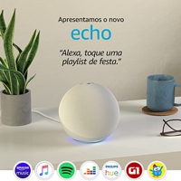 Echo (4ª Geração): Com som premium, hub de casa inteligente e Alexa - Cor Branca-image